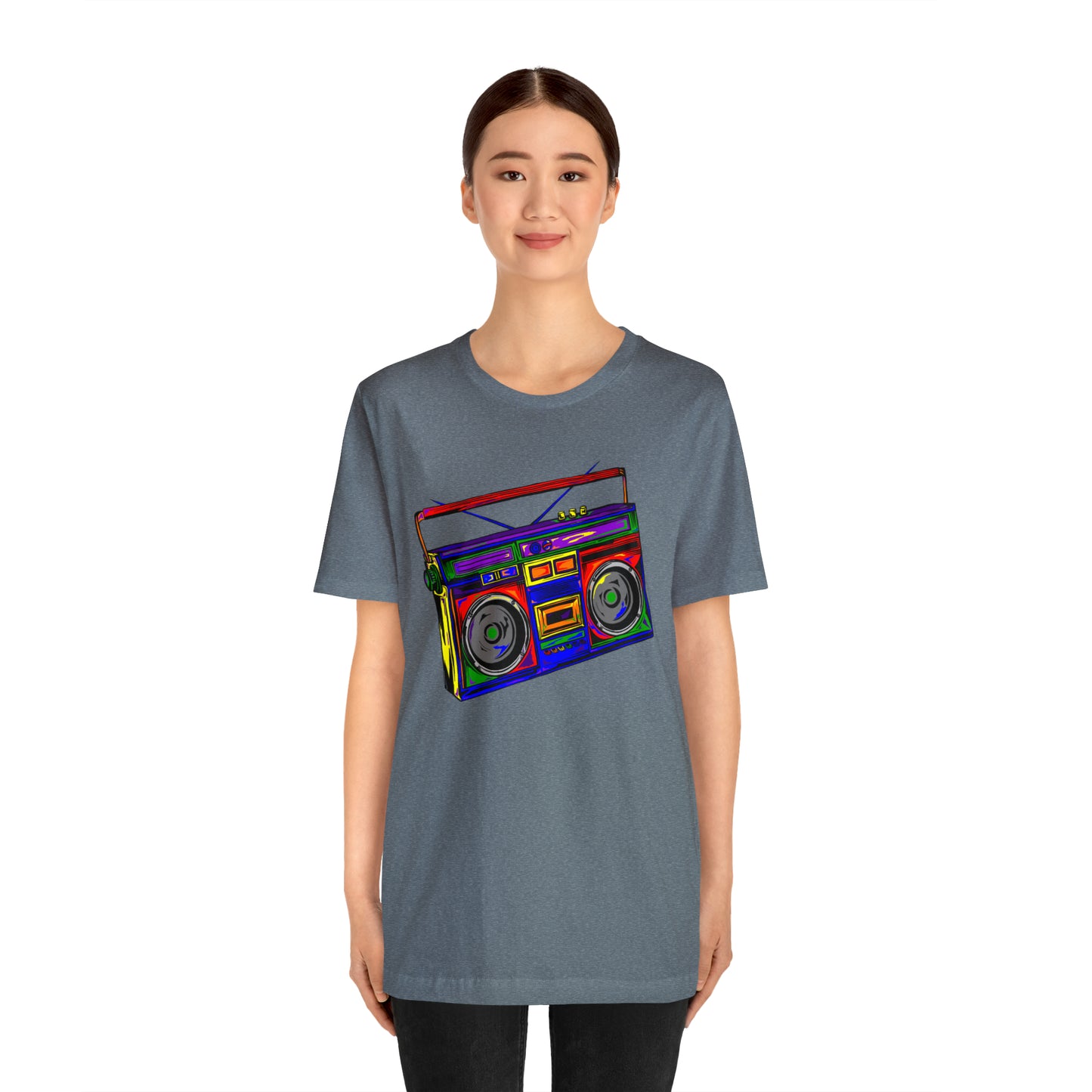 Rainbow Full Color Boombox Unisex Heavy Cotton Tee