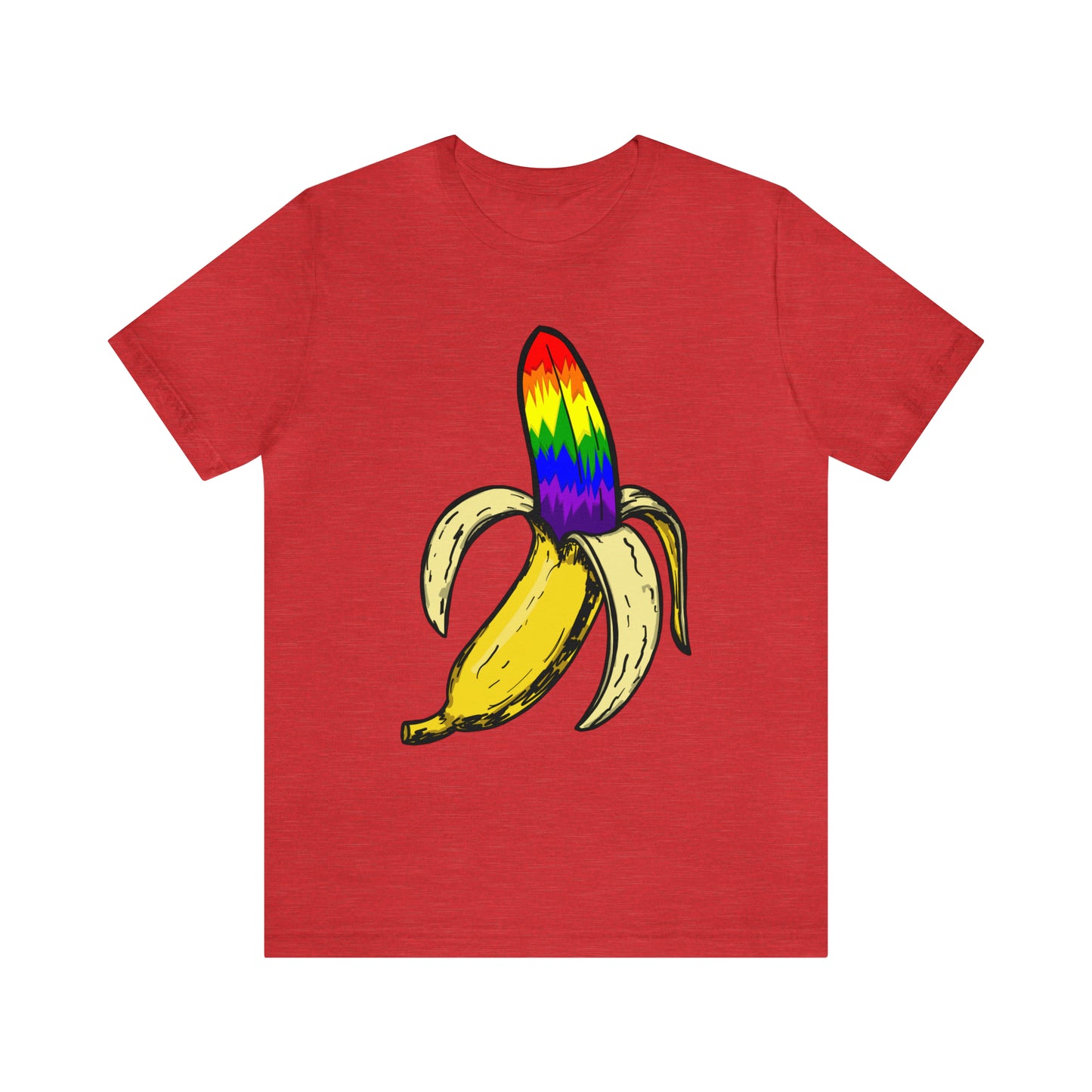 Rainbow Banana Unisex Jersey Short Sleeve Tee