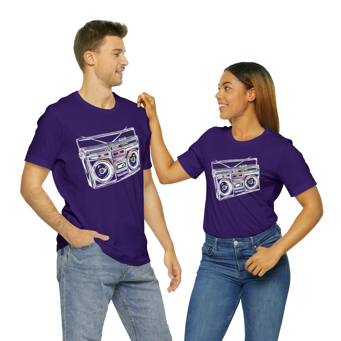 Rainbow Boombox Unisex Heavy Cotton Tee