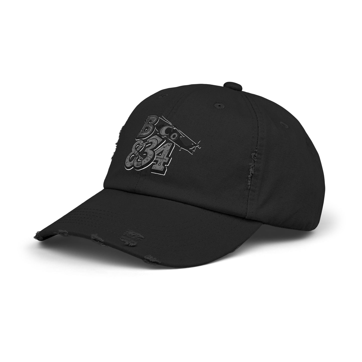 Unisex Distressed Cap, Vintage Black Baseball Hat, Casual Everyday Wear, Gift for Him/Her, Urban Fashion Accessory