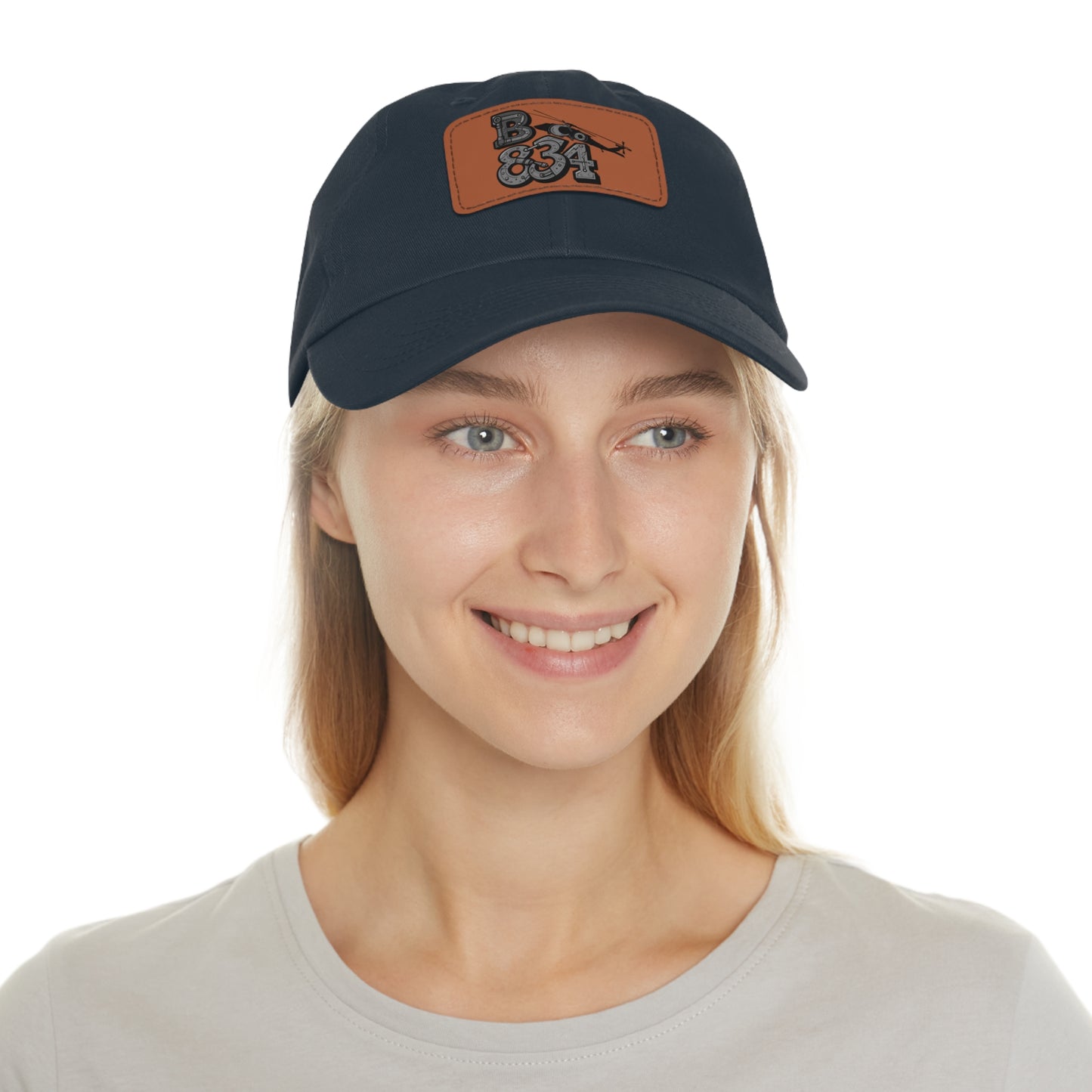 Stylish Dad Hat with Leather Patch | Casual Gift, Everyday Wear, Customized Cap, Trendy Accessory, Outdoor Activities