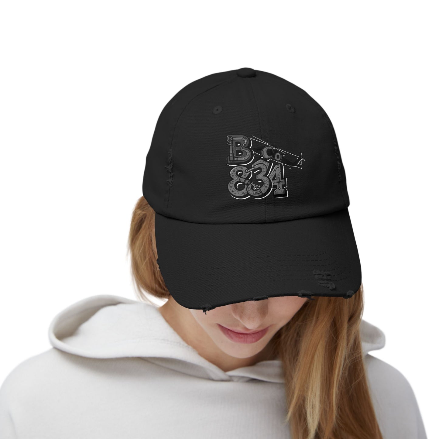 Unisex Distressed Cap, Vintage Black Baseball Hat, Casual Everyday Wear, Gift for Him/Her, Urban Fashion Accessory