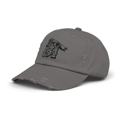 Unisex Distressed Cap, Vintage Black Baseball Hat, Casual Everyday Wear, Gift for Him/Her, Urban Fashion Accessory
