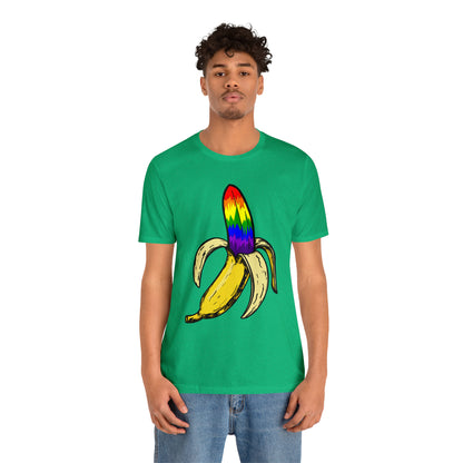 Rainbow Banana Unisex Jersey Short Sleeve Tee