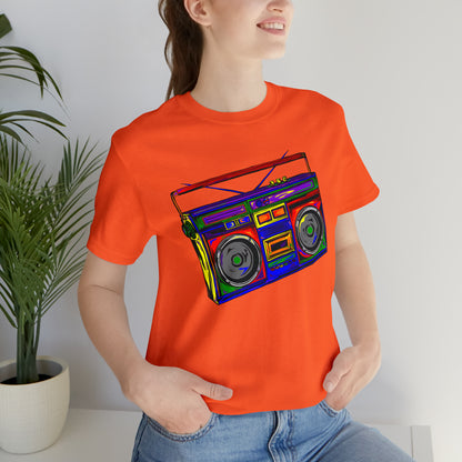 Rainbow Full Color Boombox Unisex Heavy Cotton Tee