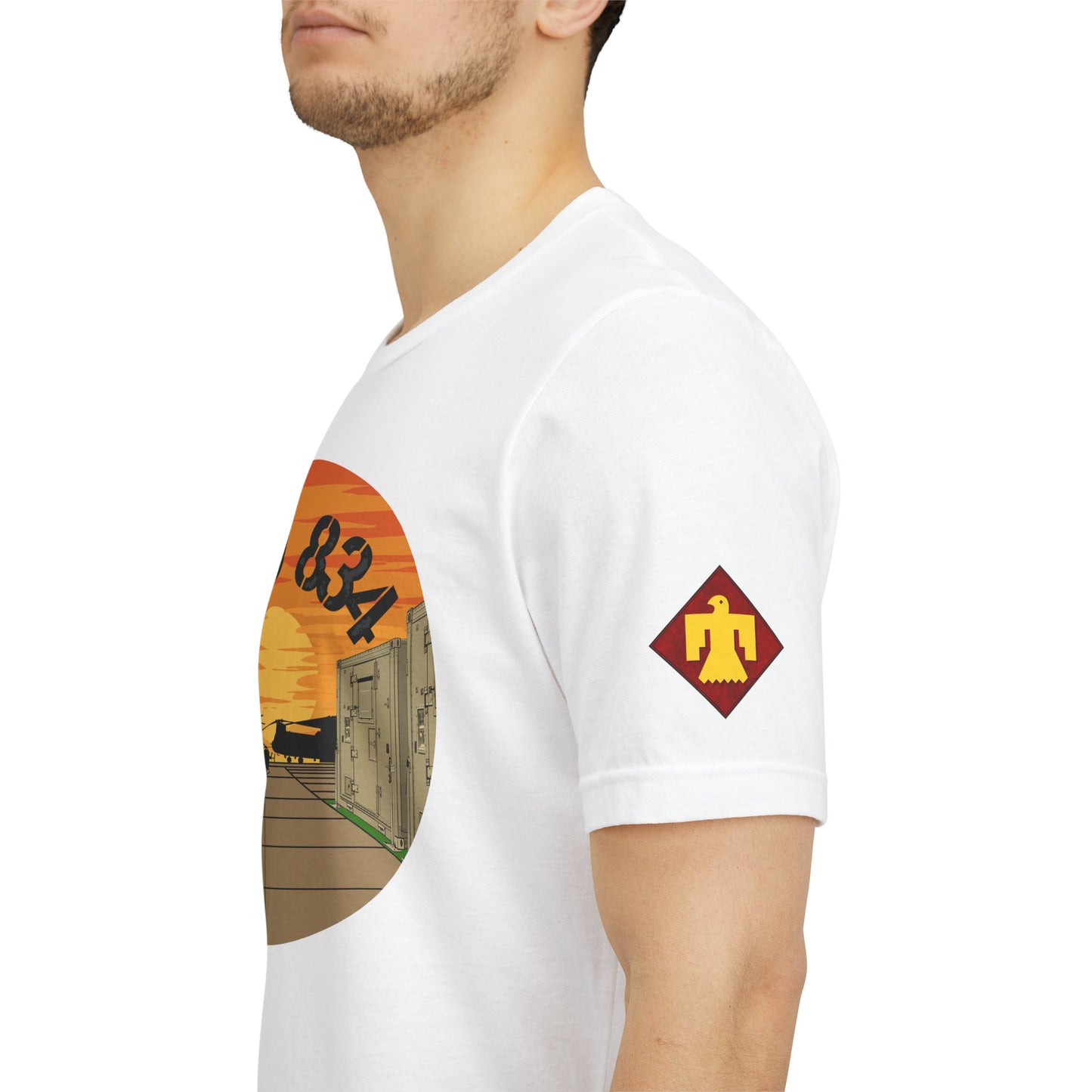 Front Design B CO 834 + Thunderbird Patch Sleeve