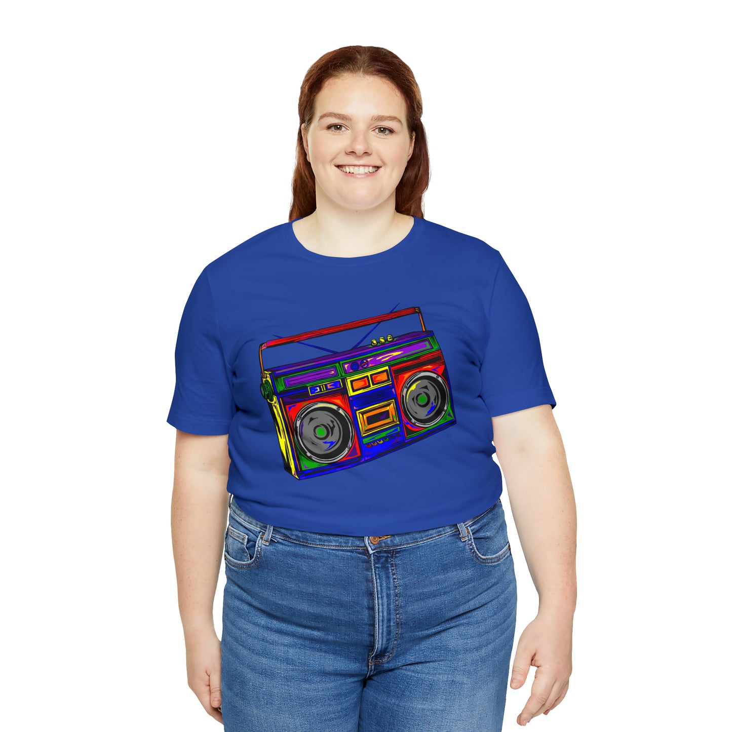 Rainbow Full Color Boombox Unisex Heavy Cotton Tee