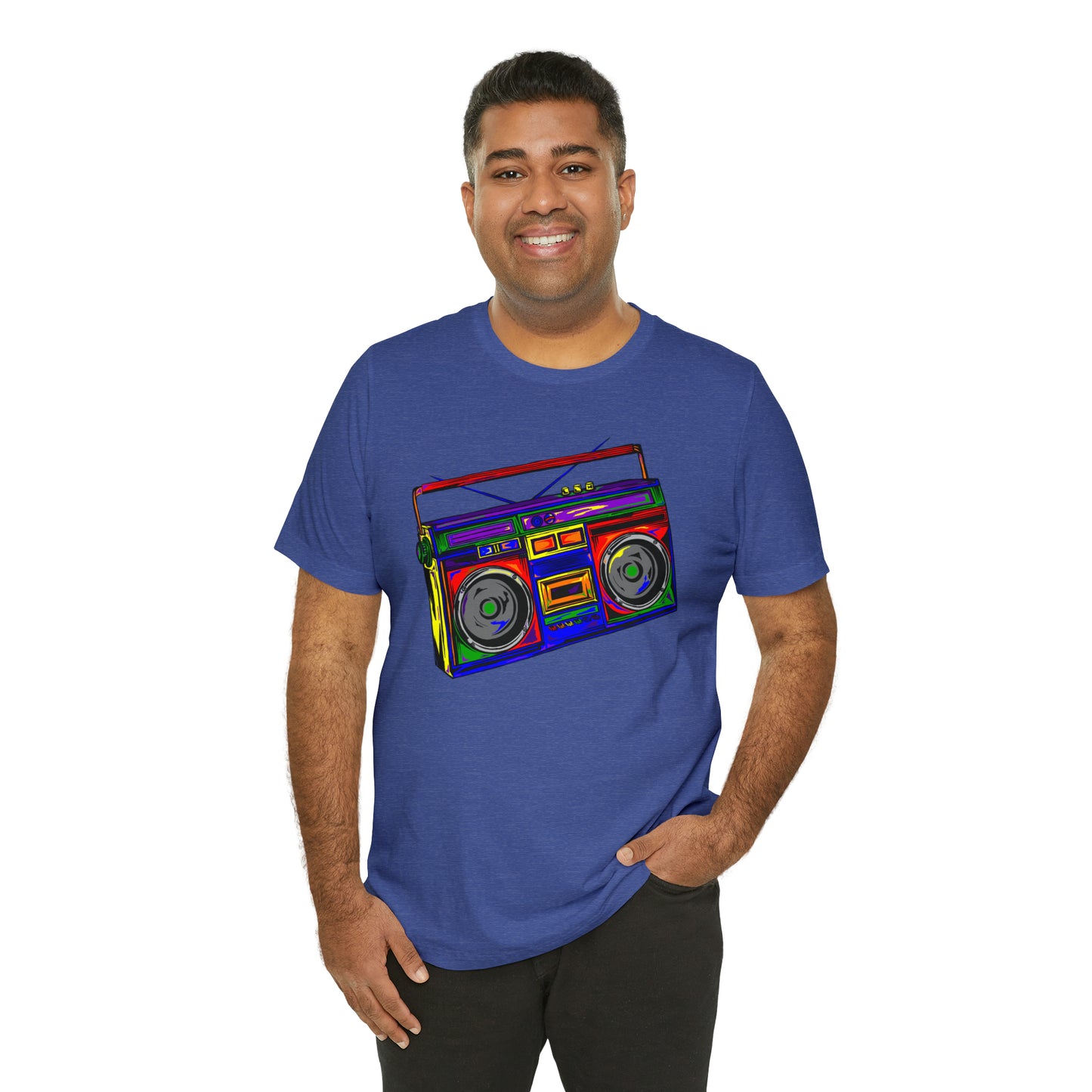 Rainbow Full Color Boombox Unisex Heavy Cotton Tee