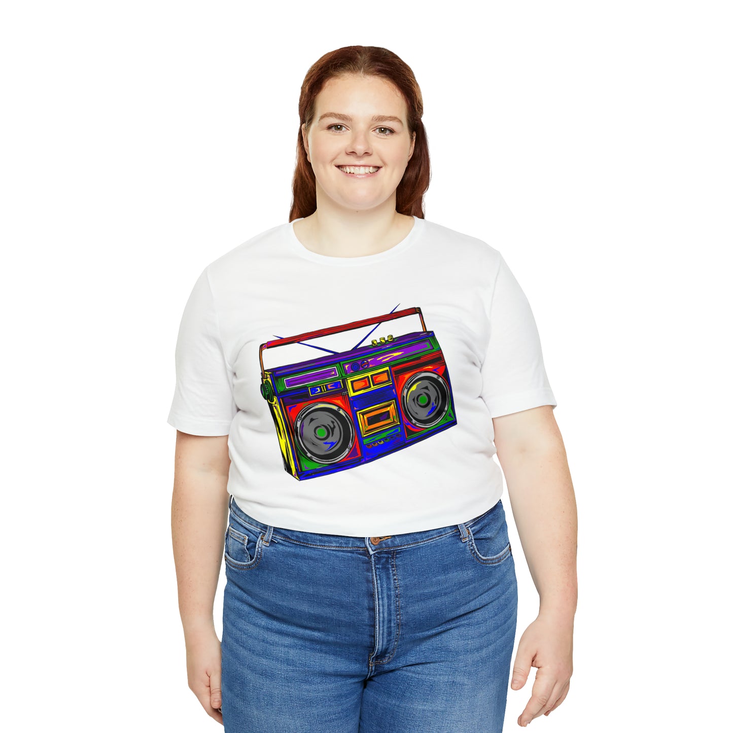 Rainbow Full Color Boombox Unisex Heavy Cotton Tee