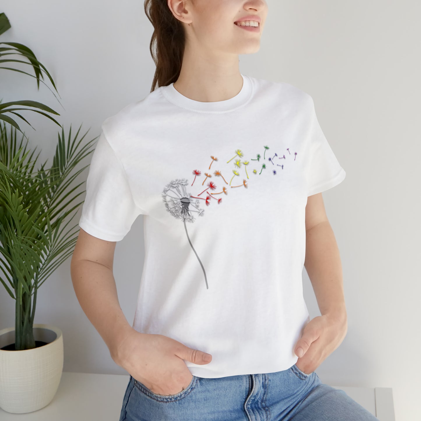 Rainbow Dandelion Unisex Heavy Cotton Tee