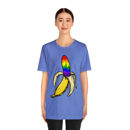 Rainbow Banana Unisex Jersey Short Sleeve Tee