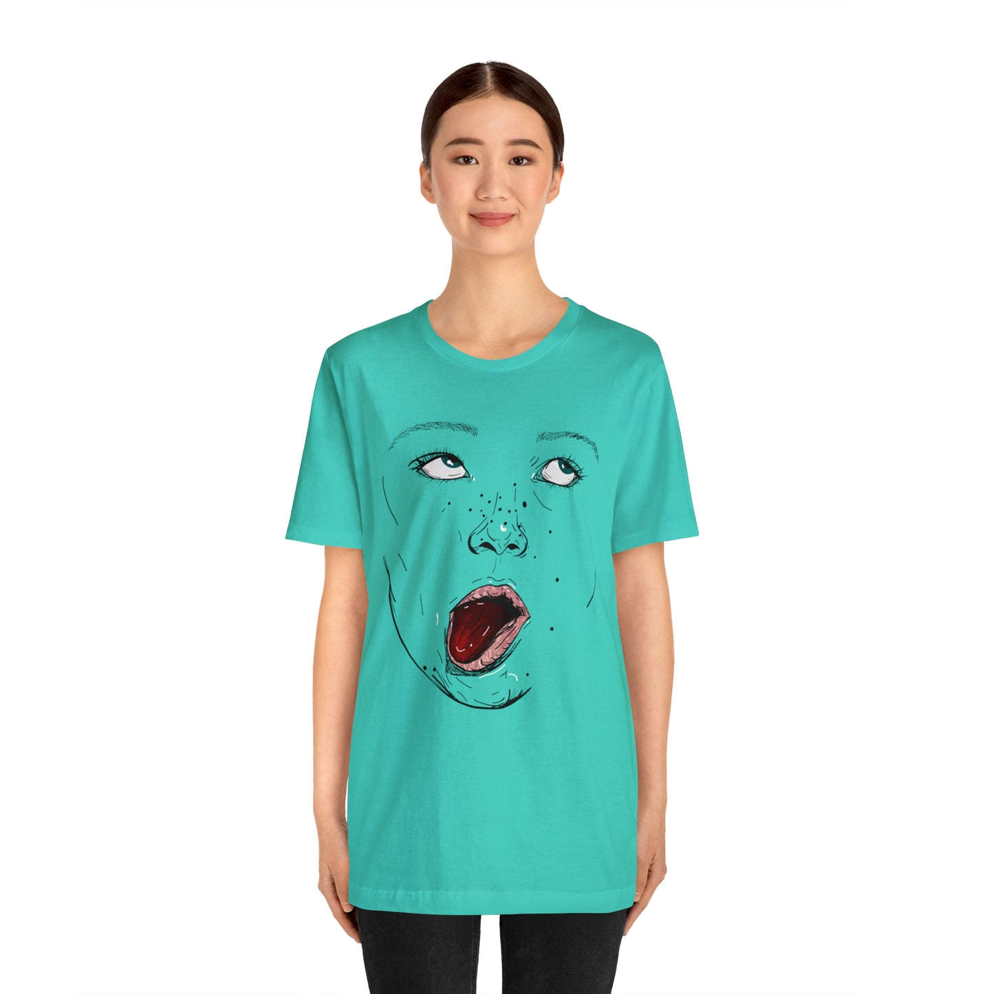 Funny Face Unisex Cotton Tshirt