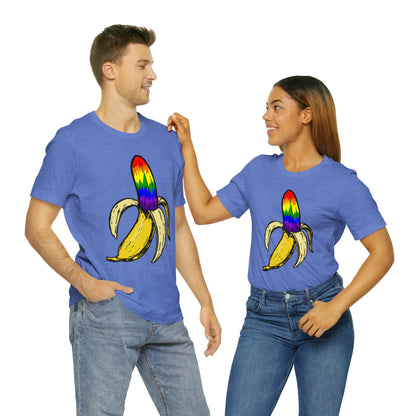 Rainbow Banana Unisex Jersey Short Sleeve Tee