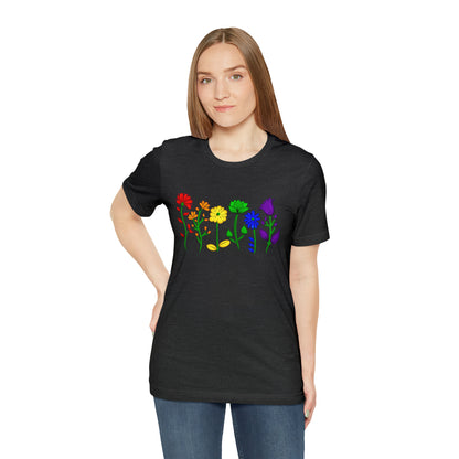 Rainbow Flowers Unisex Tshirt