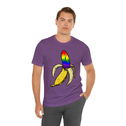 Rainbow Banana Unisex Jersey Short Sleeve Tee