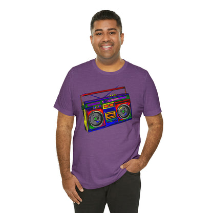 Rainbow Full Color Boombox Unisex Heavy Cotton Tee