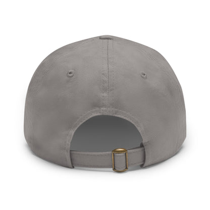 Stylish Dad Hat with Leather Patch | Casual Gift, Everyday Wear, Customized Cap, Trendy Accessory, Outdoor Activities