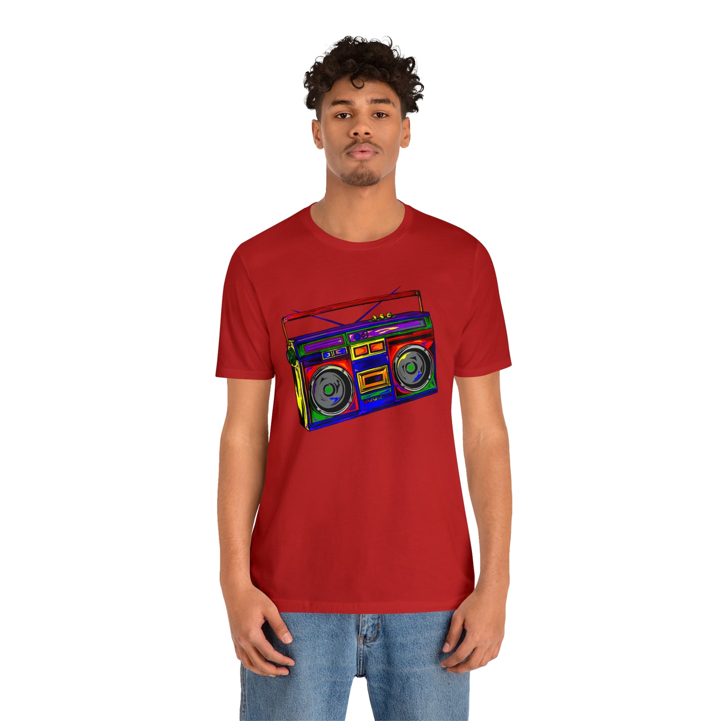 Rainbow Full Color Boombox Unisex Heavy Cotton Tee