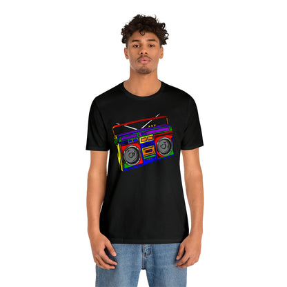 Rainbow Full Color Boombox Unisex Heavy Cotton Tee