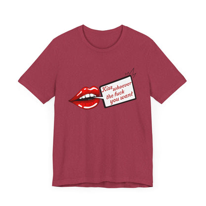 Kiss Whoever Lips Unisex Cotton Tee