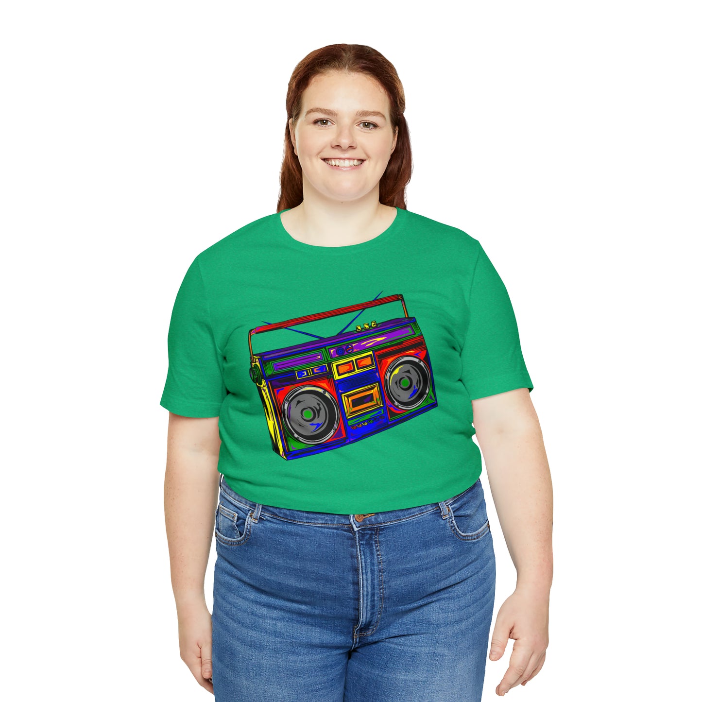 Rainbow Full Color Boombox Unisex Heavy Cotton Tee