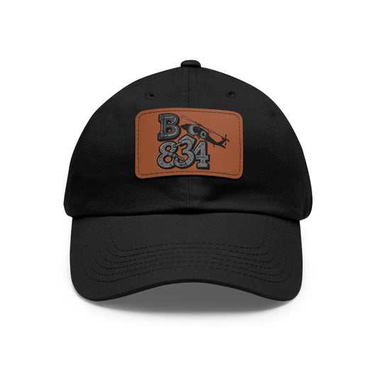 Stylish Dad Hat with Leather Patch | Casual Gift, Everyday Wear, Customized Cap, Trendy Accessory, Outdoor Activities