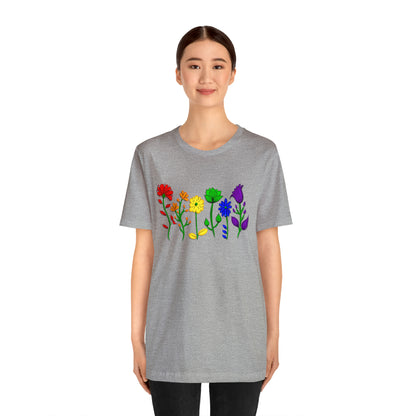 Rainbow Flowers Unisex Tshirt