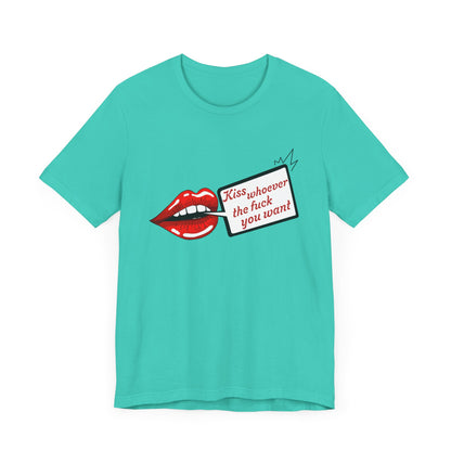 Kiss Whoever Lips Unisex Cotton Tee