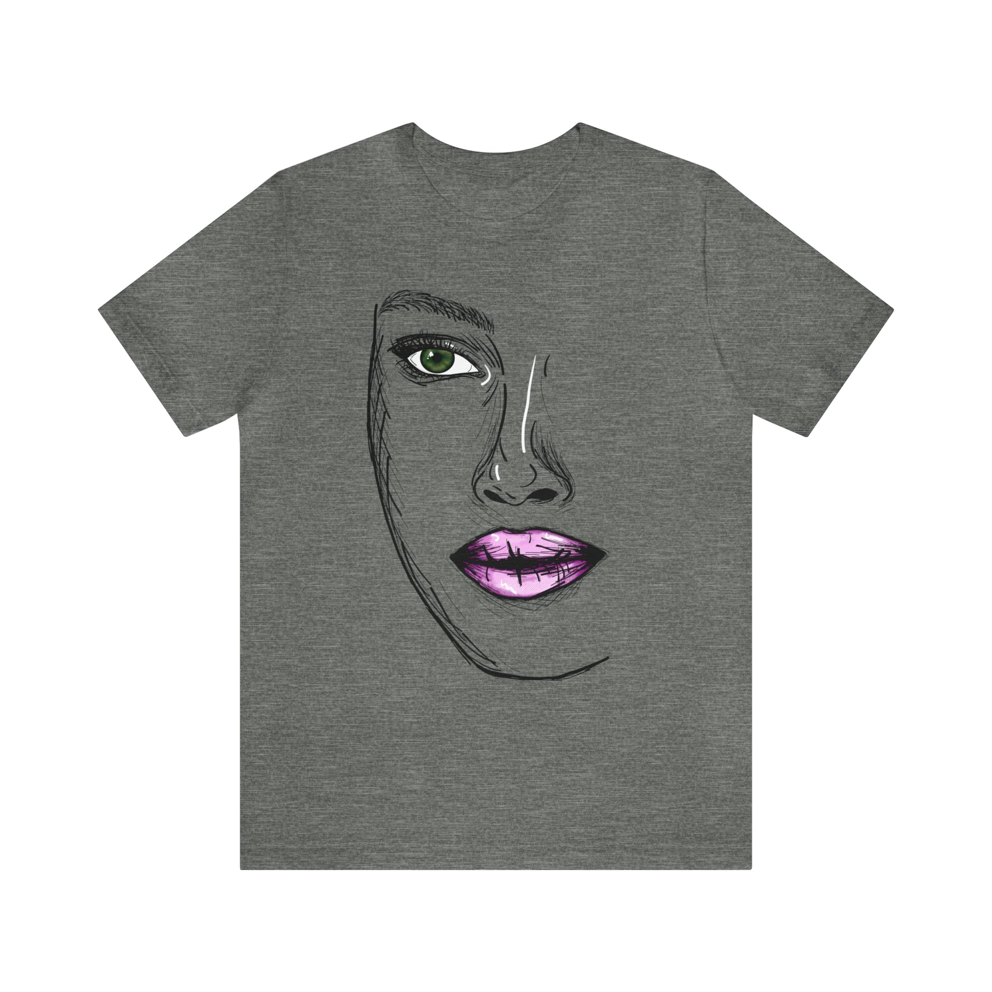 A vibrant and captivating t-shirt featuring an artistic depiction of a beautiful woman. The design celebrates the diverse beauty of women and their empowering presence. The colors and details of the artwork make it a true standout piece. Perfect for making a fashion statement and embracing the beauty within.