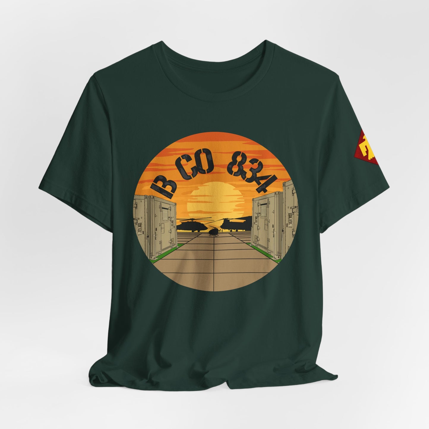 Front Design B CO 834 + Thunderbird Patch Sleeve