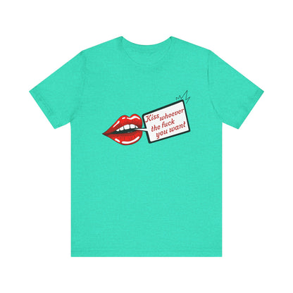 Kiss Whoever Lips Unisex Cotton Tee