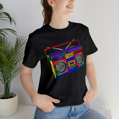 Rainbow Full Color Boombox Unisex Heavy Cotton Tee