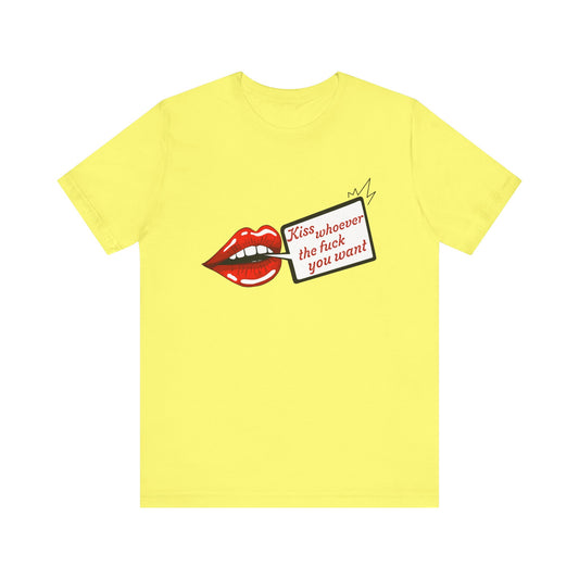 Kiss Whoever Lips Unisex Cotton Tee