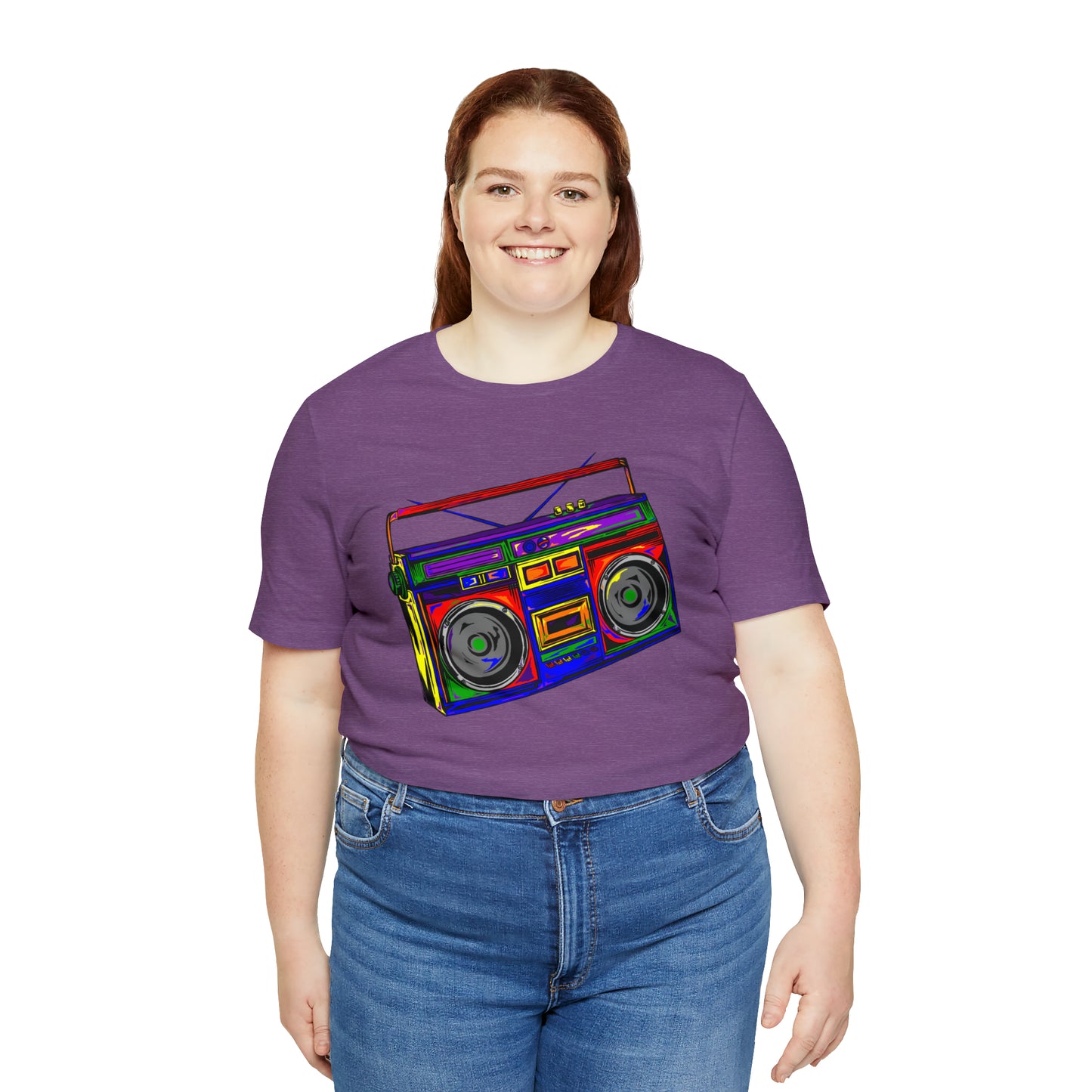 Rainbow Full Color Boombox Unisex Heavy Cotton Tee