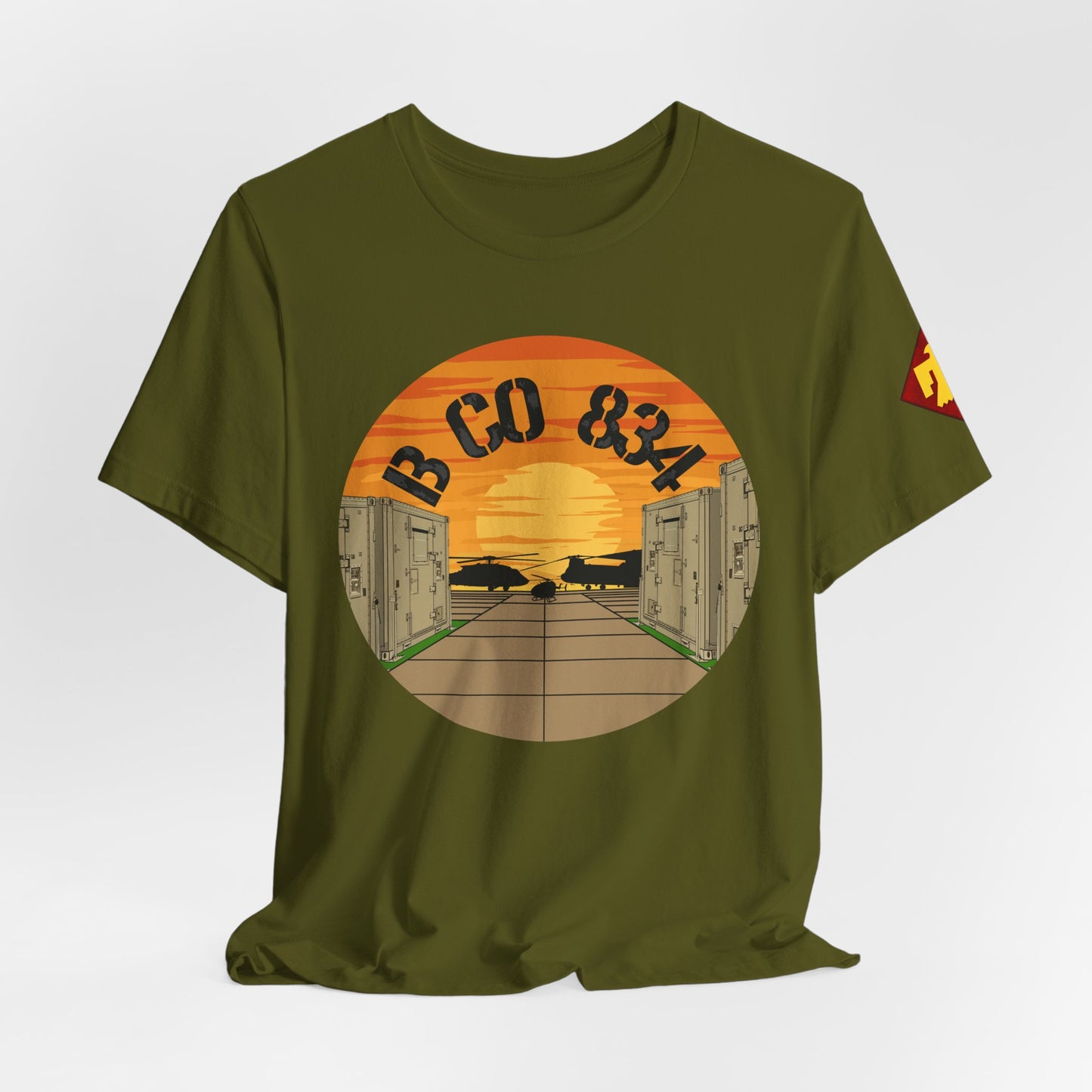 Front Design B CO 834 + Thunderbird Patch Sleeve