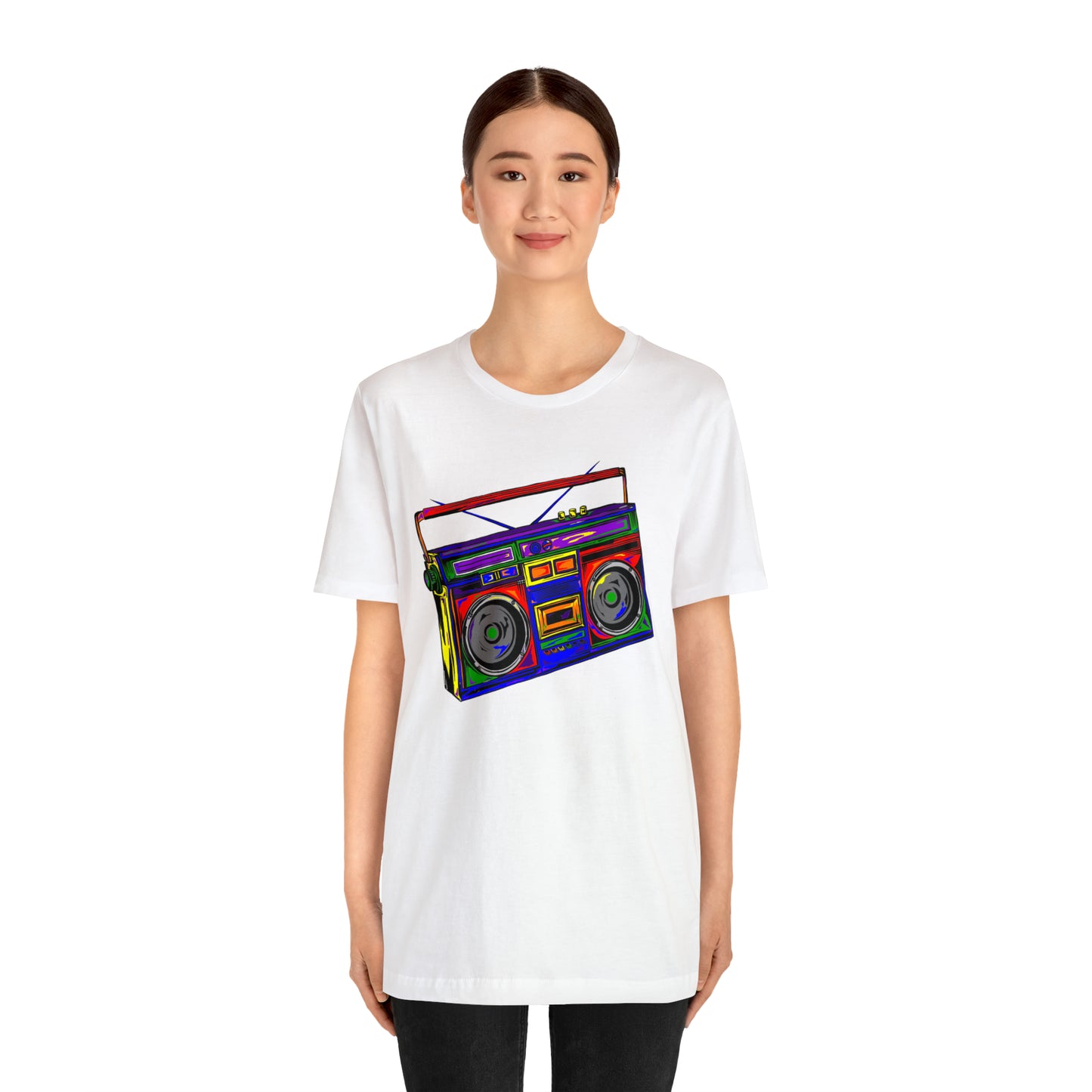 Rainbow Full Color Boombox Unisex Heavy Cotton Tee