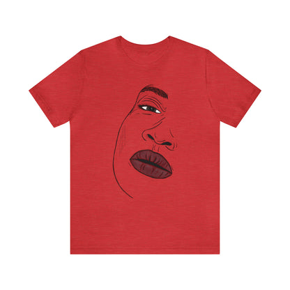 A t-shirt featuring an illustration of a compassionate and nurturing woman. The design showcases a caring woman, symbolizing empathy and kindness. This t-shirt serves as a visual representation of the importance of compassion and caring for others.