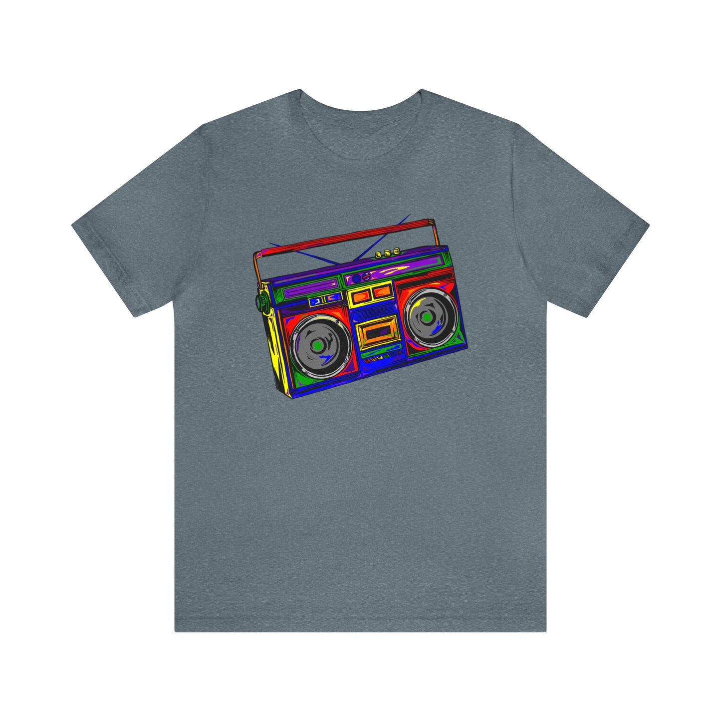 Rainbow Full Color Boombox Unisex Heavy Cotton Tee