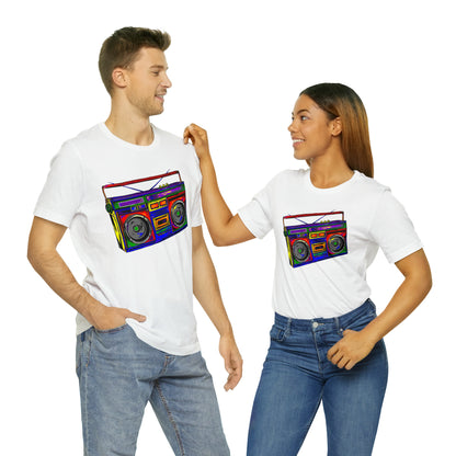 Rainbow Full Color Boombox Unisex Heavy Cotton Tee