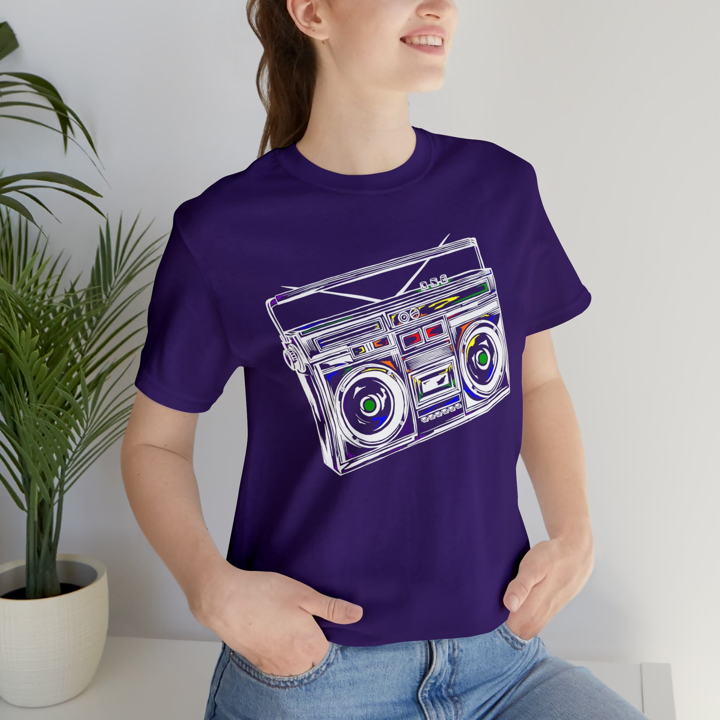 Rainbow Boombox Unisex Heavy Cotton Tee