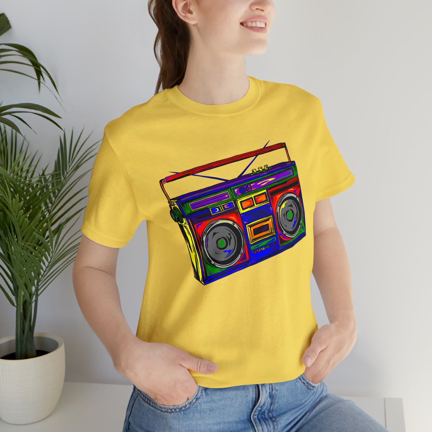 Rainbow Full Color Boombox Unisex Heavy Cotton Tee