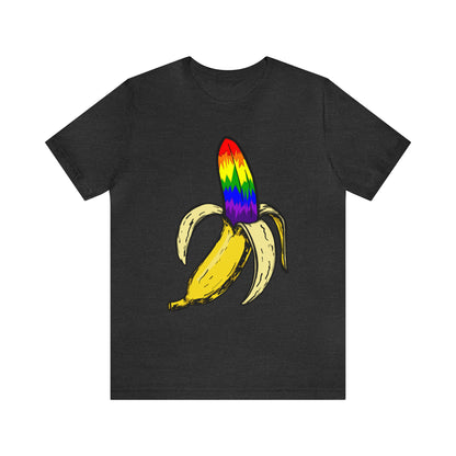 Rainbow Banana Unisex Jersey Short Sleeve Tee