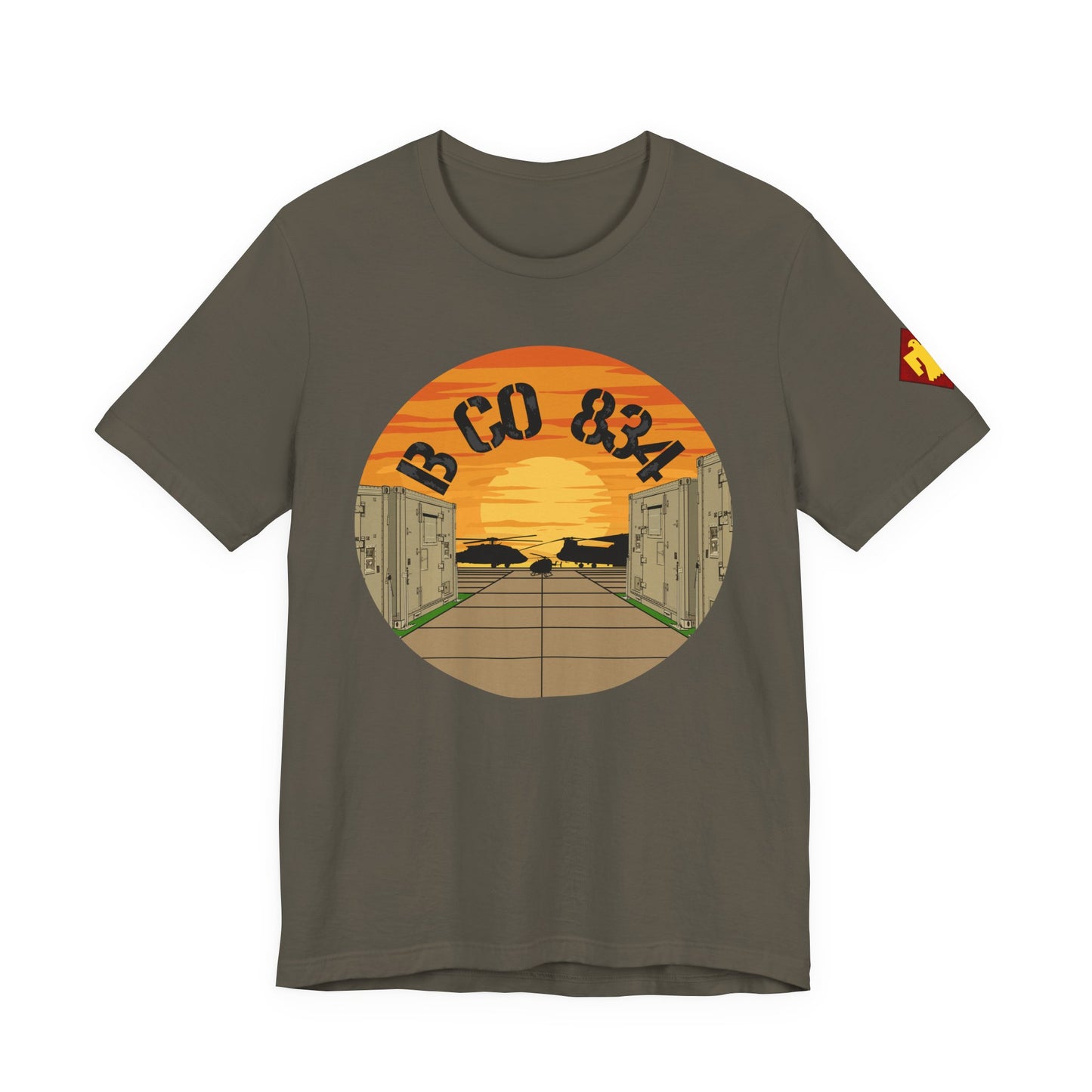 Front Design B CO 834 + Thunderbird Patch Sleeve