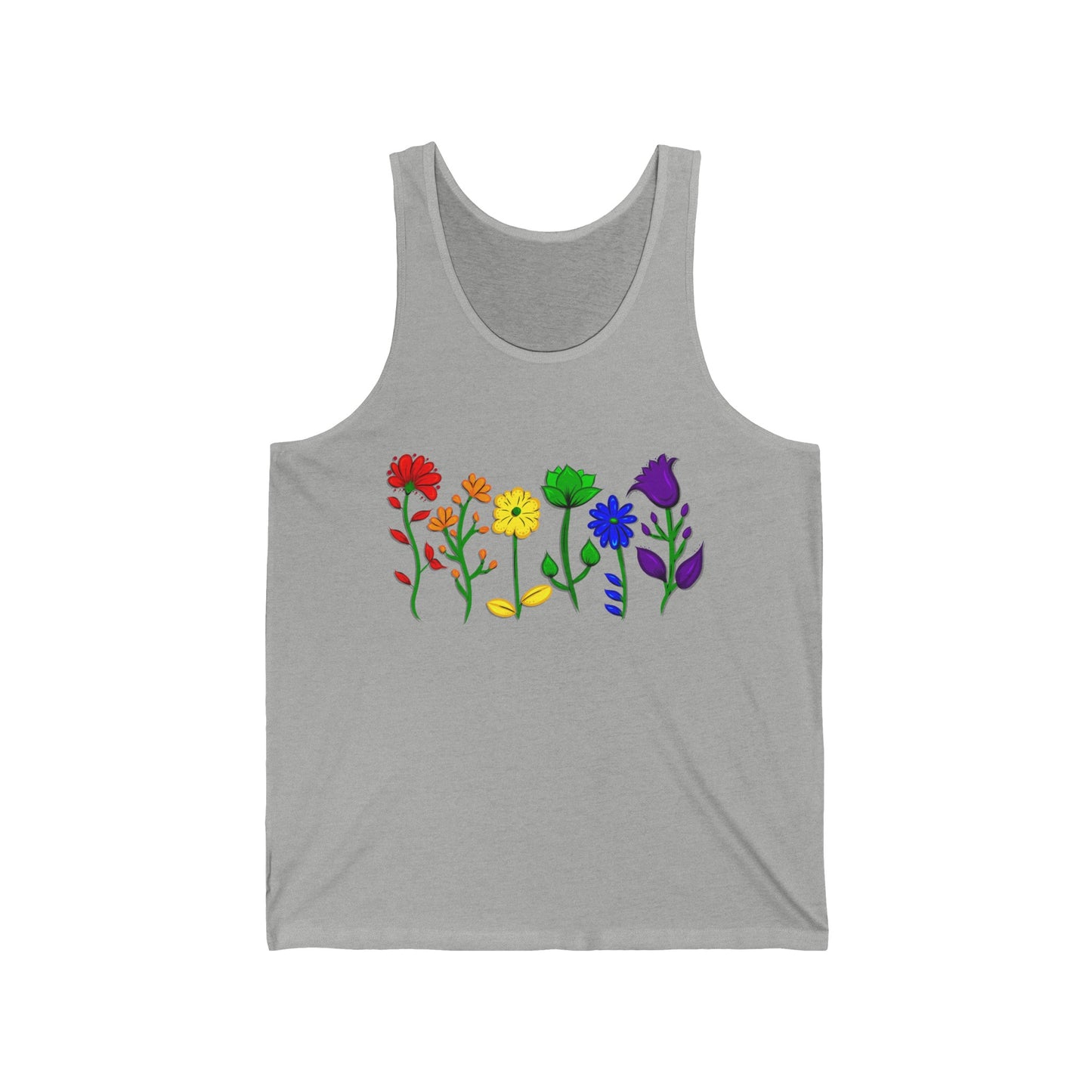 Flowers Unisex Jersey Tank