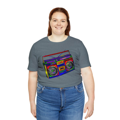 Rainbow Full Color Boombox Unisex Heavy Cotton Tee