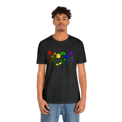 Rainbow Flowers Unisex Tshirt