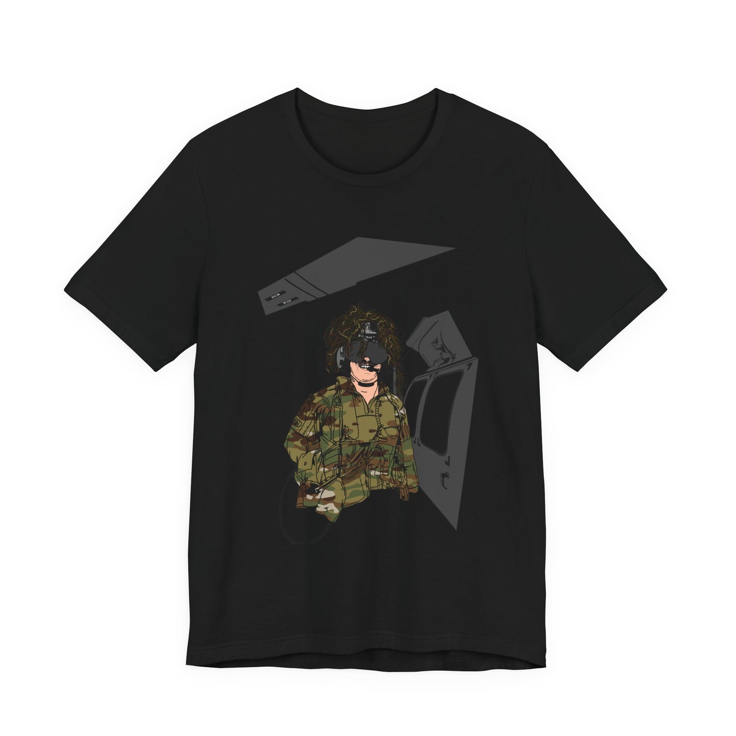 Camouflage Graphic Unisex Tee - Military-Inspired Casual Wear