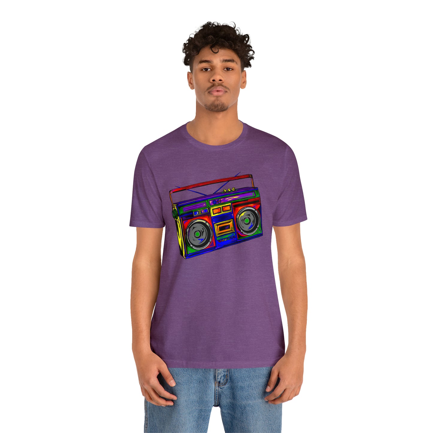 Rainbow Full Color Boombox Unisex Heavy Cotton Tee