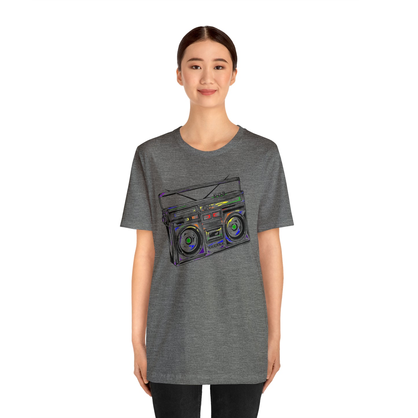 Rainbow Boombox Unisex Heavy Cotton Tee