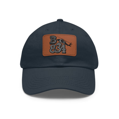 Stylish Dad Hat with Leather Patch | Casual Gift, Everyday Wear, Customized Cap, Trendy Accessory, Outdoor Activities